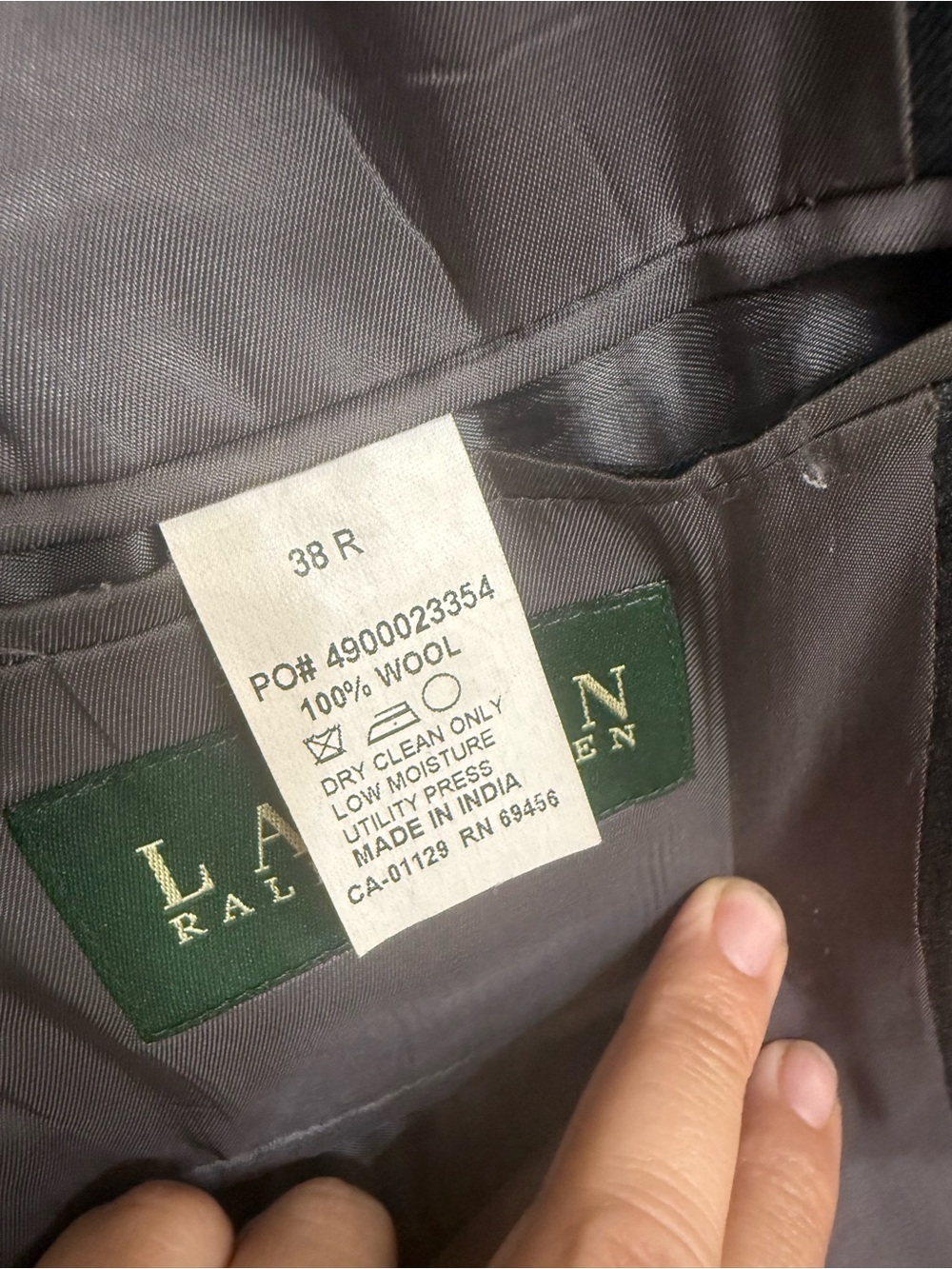 Lauren Ralph Lauren Dark Gray Pinstripe Sport Coat - Picture 3 of 5